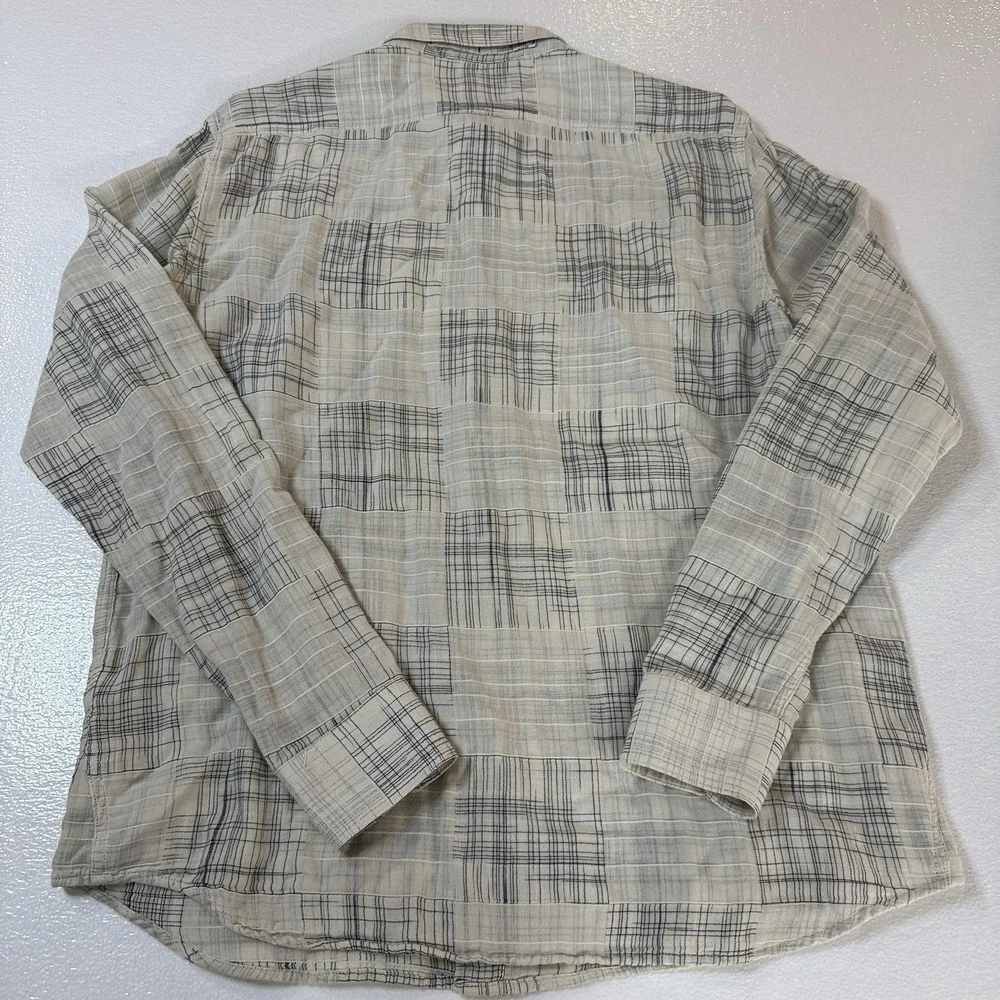 Banana Republic Mens Medium Standard Fit Santorini Long Sleeve Button Up‎ Shirt
